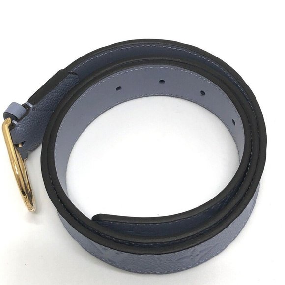 LOUIS VUITTON  MonogramEmpreinte Ceinture-Gracieux belt blue - Picture 4 of 9